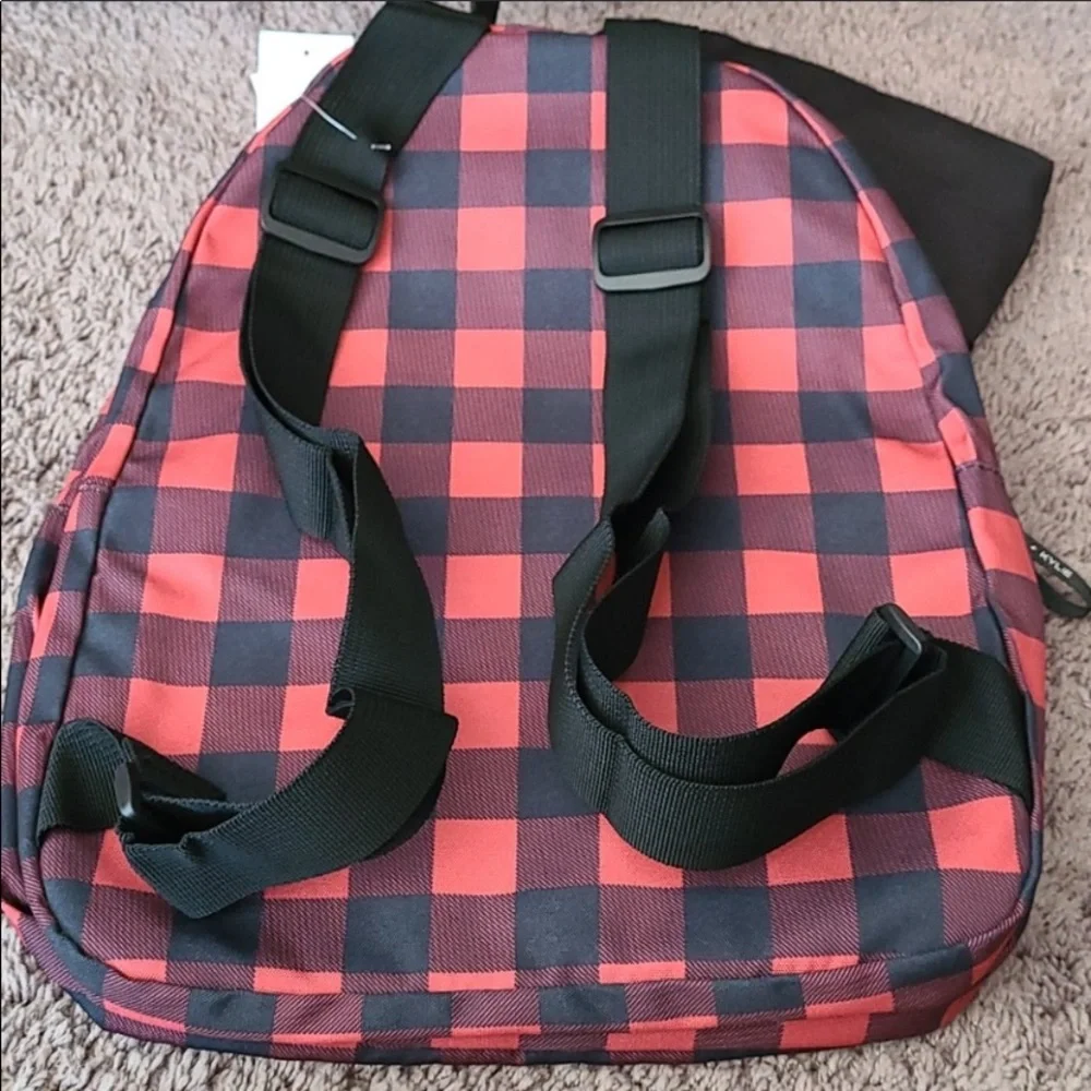 Kendal & Kylie black lumber jack plaid backpack excellent for the HOLIDAYS 🎁 - Picture 3 of 5